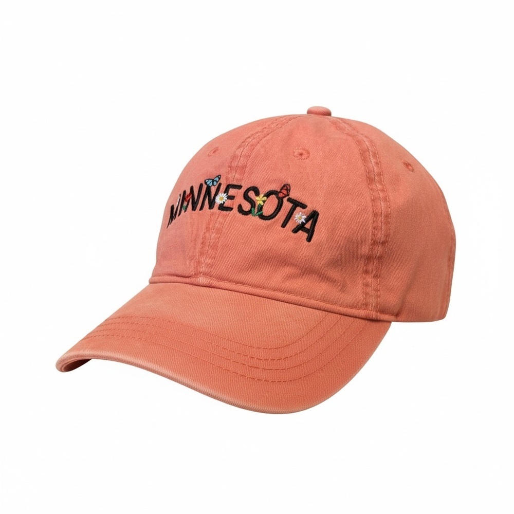 Minnesota Embroidered Coral Cap